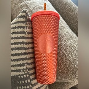 Starbucks Orange Fall 2022 Bling Pearlized Studded Tumbler